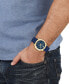 Men's Swiss Chronograph Geo Blue Silicone Strap Watch 43mm