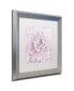 Фото #2 товара Cora Niele 'Pink Peony Flower' Matted Framed Art - 16" x 16" x 0.5"