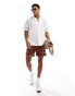 ASOS DESIGN relaxed revere shirt in poplin with crochet inserts in white Белый, XS - Chest 36 - фото #2