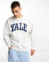 Cotton On relaxed classic sweat in grey marl with Yale graphic