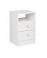 Astrid 2-Drawer Nightstand with Acrylic Knobs