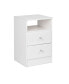 Фото #1 товара Astrid 2-Drawer Nightstand with Acrylic Knobs