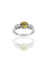 ფოტო #2 პროდუქტის Suzy Levian Sterling Silver Asscher Cut Cubic Zirconia Engagement Ring