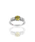 ფოტო #2 პროდუქტის Suzy Levian Sterling Silver Asscher Cut Cubic Zirconia Center Stone Ring