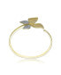 ფოტო #2 პროდუქტის 14K Gold Plated Bendable Cubic ZIrconia Butterfly Garden Bracelet