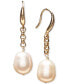 ფოტო #1 პროდუქტის Cultured Freshwater Pearl (9-1/2mm) Link Drop Earrings in 18k Gold-Plated Sterling Silver