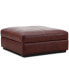 Фото #1 товара CLOSEOUT! Thaniel 44" Leather Storage Ottoman, Created for Macy's