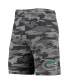 ფოტო #3 პროდუქტის Men's Charcoal and Gray Florida Gators Camo Backup Terry Jam Lounge Shorts