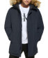 Men's Long Parka with Faux-Fur Lined Hood