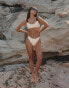 4th & Reckless x Luana Barron constrast strap bikini top in cream