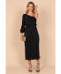 ფოტო #1 პროდუქტის Women's Pontee One Shoulder Pleated Midi Dress