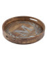 Heritage Collection Monogram Mango Wood Round Tray