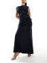 Фото #3 товара NA-KD co-ord maxi skirt in black pinstripe