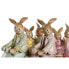 Decorative Figure DKD Home Decor 17 x 7 x 15,5 cm Pink Rabbit Green (2 Units)