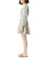 Women's Bailey Printed Elastic-Waist Scoop-Neck Cotton Dress