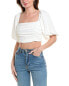 Фото #1 товара Isla Ciel Ruched Crop Blouse Women's