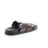 Фото #8 товара Bruno Magli Sicily MB2SICC6 Mens Brown Leather Slip On Slides Sandals Shoes 12