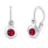 Фото #1 товара Silver children´s earrings with red zircon in ruby SILVEGOB31442r