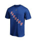 ფოტო #2 პროდუქტის Men's Adam Fox Blue New York Rangers Authentic Stack Name and Number T-shirt