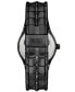 ფოტო #3 პროდუქტის Men's Vert Quartz Three Hand Date Black Stainless Steel Watch 44mm