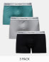 Фото #2 товара Calvin Klein Plus modern cotton stretch trunks 3 pack in multi