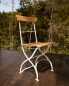 Wooden and metal folding chair