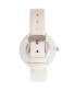 ფოტო #3 პროდუქტის Unisex Blade White Leatherette Strap Watch 37mm