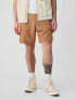 8" Linen-Cotton Cargo Shorts