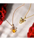 Фото #4 товара Chocolatier® Cinnamon Citrine (5/8 ct. t.w.) & Diamond (1/10 ct. t.w.) Bee Pendant Necklace in 14k Gold, 18" + 2" extender