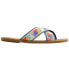 Фото #1 товара TOMS Viv Geometric Flat Womens Blue, Multi Casual Sandals 10011773