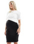 Mamalicious Maternity seamless support textured mini skirt in black