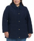 ფოტო #6 პროდუქტის Women's Plus Size Hooded Quilted Coat
