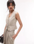 Фото #1 товара Topshop – Maskuline, schmal zulaufende Hose in meliertem Beige, Kombiteil