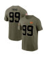 Men's Chase Young Olive Washington Commanders 2022 Salute To Service Name and Number T-shirt