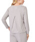 ფოტო #3 პროდუქტის Pleated Back Long Sleeve Loungewear