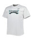 Фото #3 товара Men's White Philadelphia Eagles Big and Tall Hometown Collection Hot Shot T-shirt