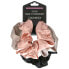 Фото #1 товара Satin Hair Scrunches, Extra Large, Blush, Gray and Black, 3 Counts