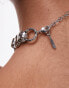 Topshop Nola thick rounded chain necklace in silver tone