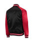 Men's Black, Red Toronto Raptors Hardwood Classics Reload 3.0 Raglan Full-Snap Satin Jacket