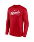 Фото #2 товара Men's Red Washington Nationals Authentic Collection Practice Performance Long Sleeve T-Shirt