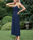 ფოტო #2 პროდუქტის Women's Square Neck Ruched Straight Leg Jumpsuit