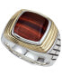 ფოტო #1 პროდუქტის Tiger's Eye (12 x 10mm) Ring in Sterling Silver & 14k Gold, Created for Macy's