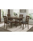Transitional Brown Finish Dining Table With Lower Display Shelf And Extension Leaf Mindy