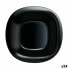 Фото #1 товара Тарелка плоская Luminarc Carine черное стекло (Ø 26 см) (24 штуки)