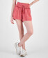 ფოტო #1 პროდუქტის Juniors' Smock-Waist Drawstring Shorts