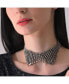 SOHI women's Silver Metallic Wave Necklace