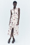 Фото #2 товара Платье-рубашка из поплина с принтом — zw collection ZARA