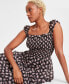 ფოტო #4 პროდუქტის Women's Smocked Tiered Maxi Dress, Created for Macy's