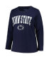 Фото #2 товара Women's Navy Penn State Nittany Lions Plus Size Arch Over Logo Scoop Neck Long Sleeve T-shirt