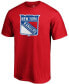 Фото #2 товара Men's Red New York Rangers Team Primary Logo T-shirt